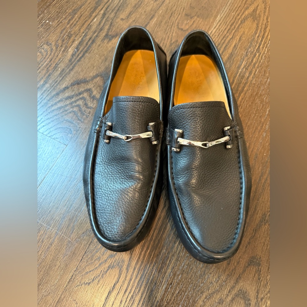 Gucci Black Leather Drivers with Horsebit